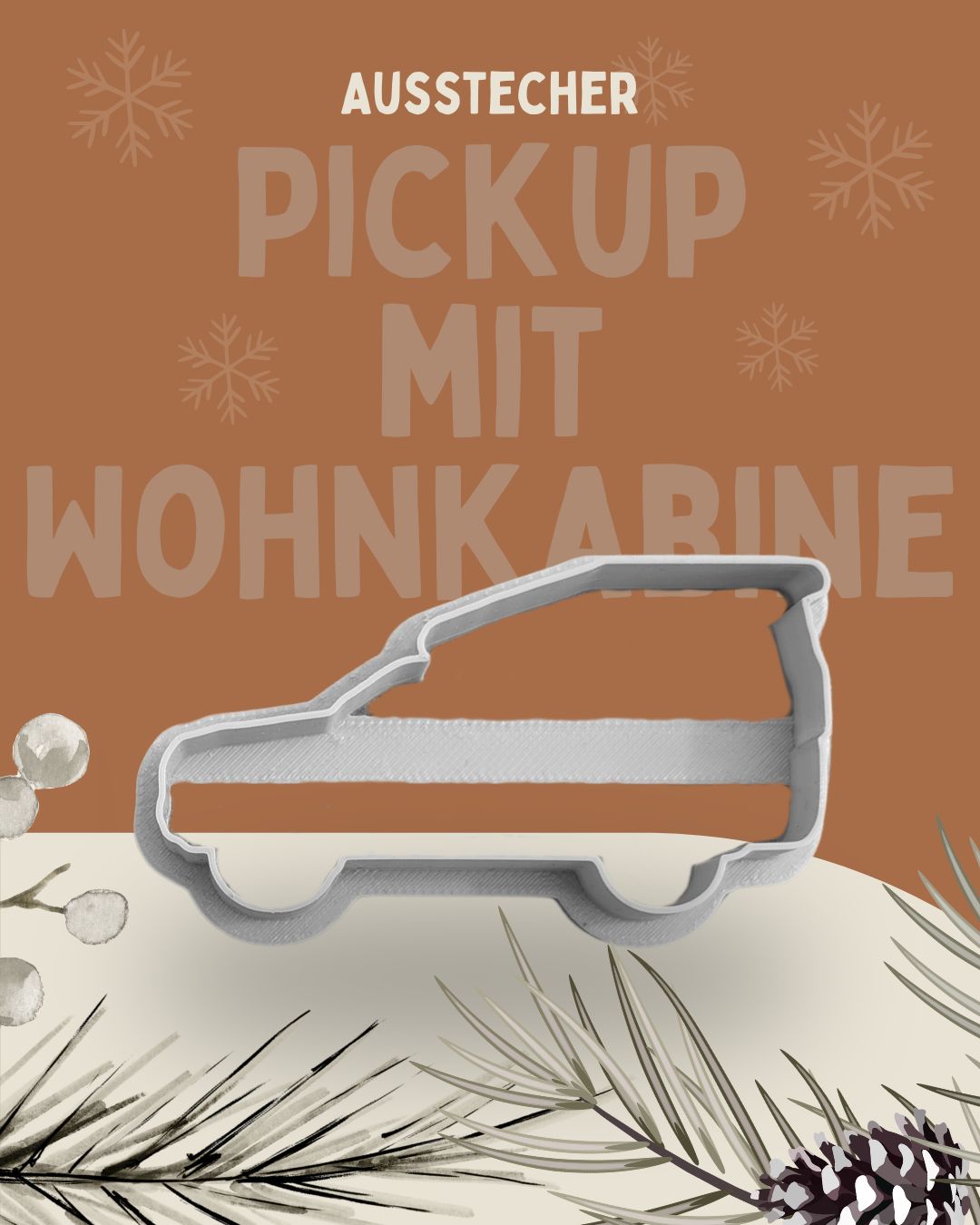 Keksausstecher Pickup Camper mit Wohnkabine