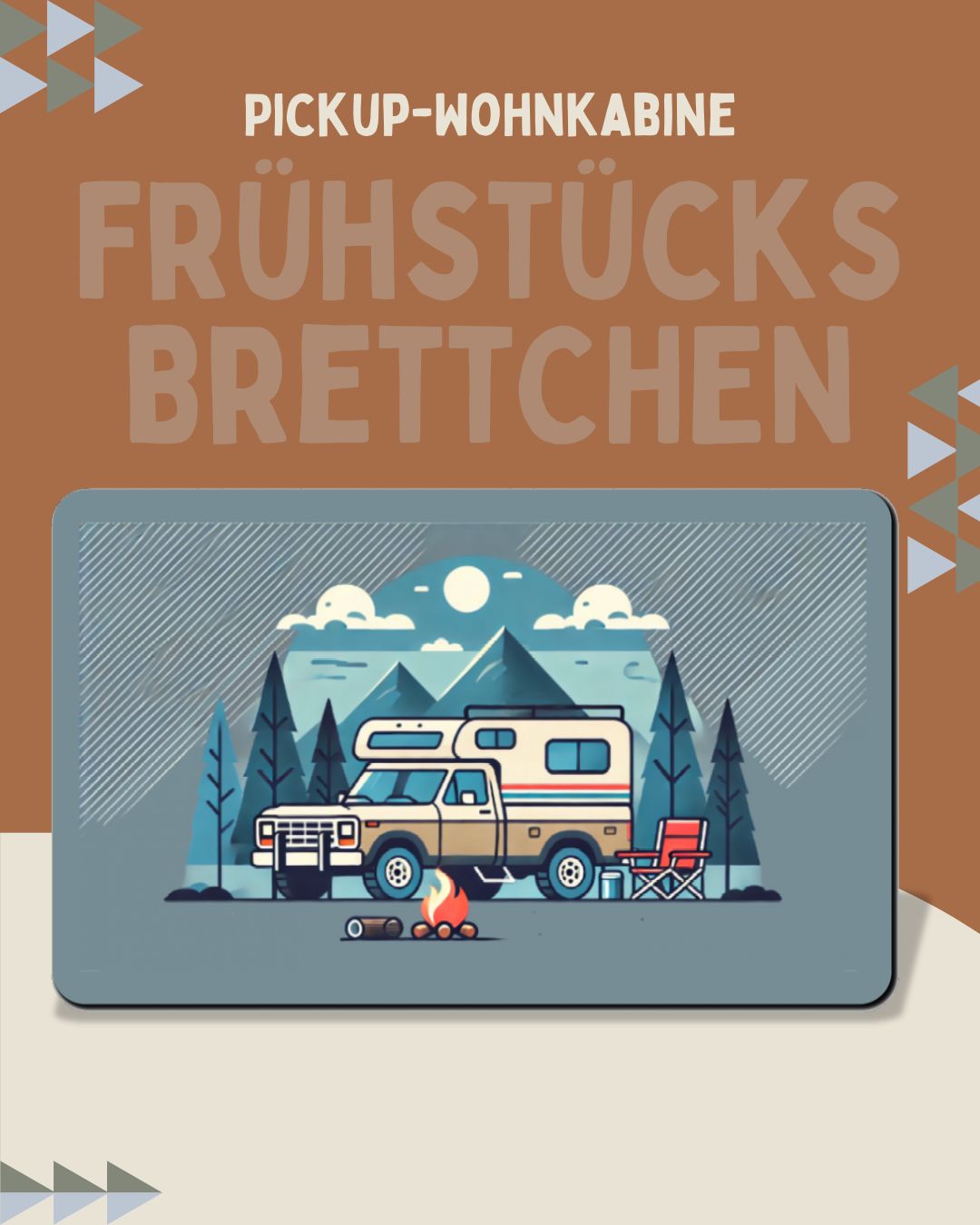 Frühstücksbrett Pickup Camper mit Wohnkabine