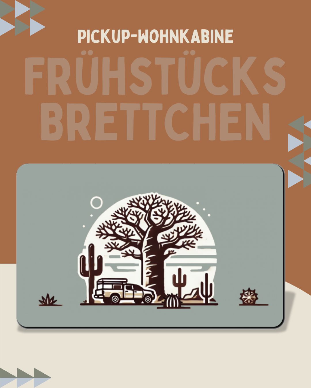 Pickup Camper Frühstücksbrett Baobab