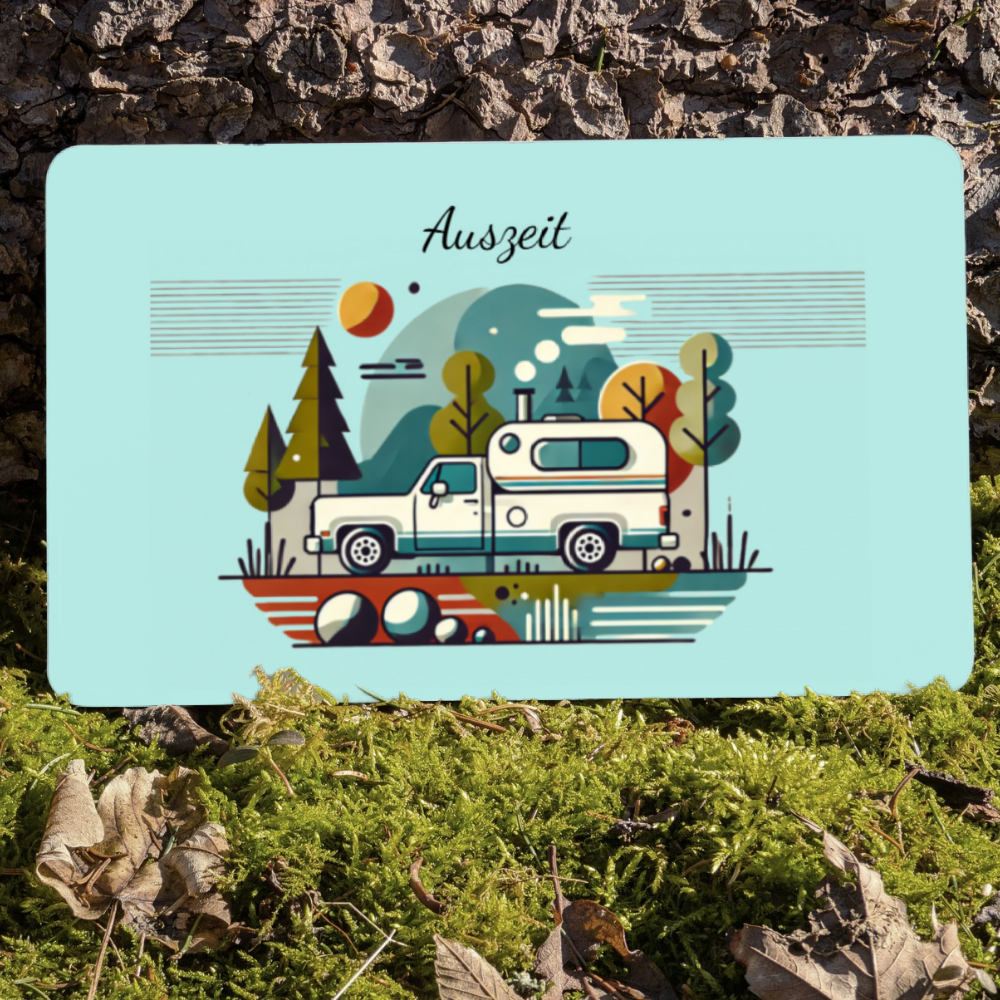 Frühstücksbrett mit Auszeit Pickup-Camper